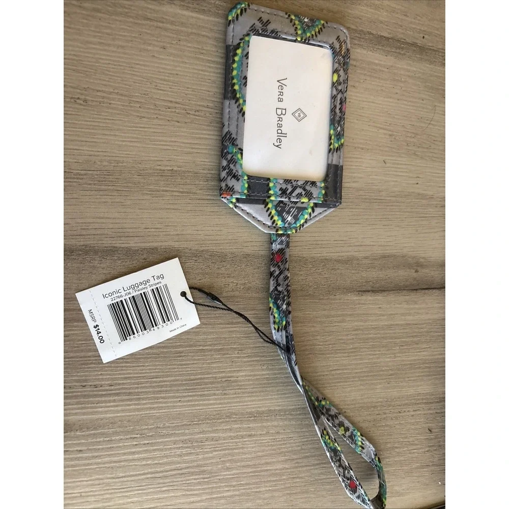 New W/ Tags Vera Bradley Luggage‎ Tag Gray